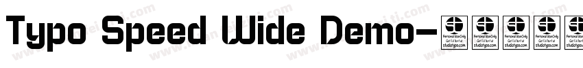 Typo Speed Wide Demo字体转换